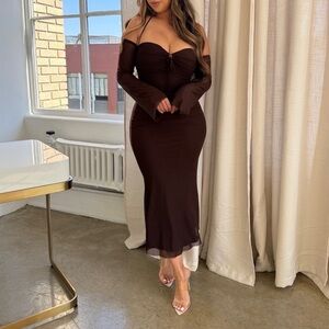Chocolate brown dress 🤎🤎🤎